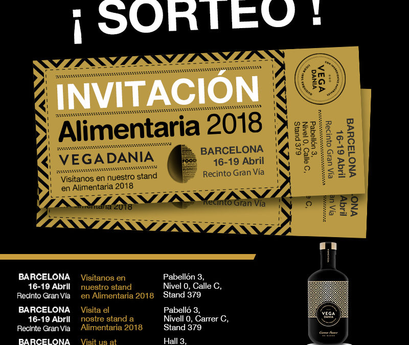 ¡TENEMOS UNA INVITACIÓN DOBLE DE ALIMENTARIA 2018 PARA TÍ!